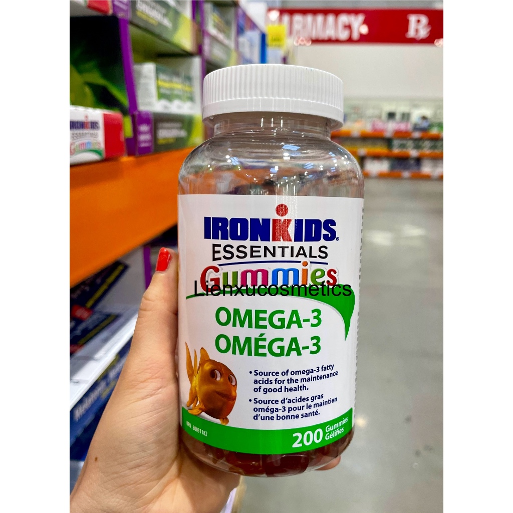 Kẹo dẻo omega 3 cho trẻ Ironkids 200 viên (bill Costco Canada)
