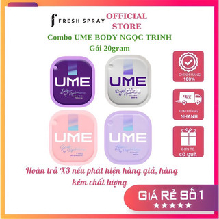 Kem body Ngọc Trinh trắng da Ume Việt Nam, mẫu dùng thử cho cả 3 bước