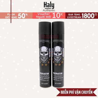 Gôm xịt keratin siêu cứng và thơm 420ml, keo xịt tóc giữ nếp lâu haly auth