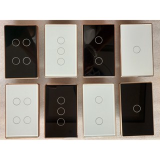 Công tắc điều khiển từ xa Tuya Wifi, công tắc thông minh cảm ứng Zigbee Tuya kính cường lực, viền nhôm cao cấp