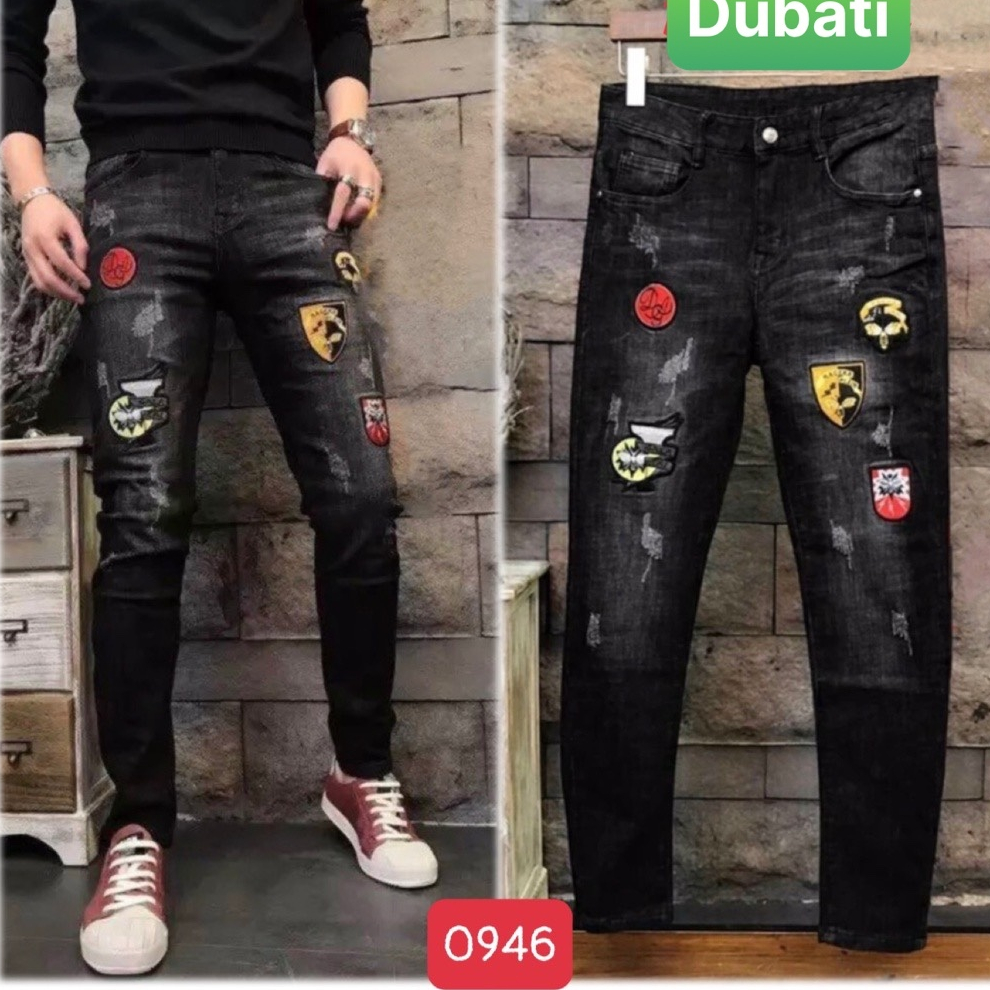 QUẦN JEAN NAM CHẤT BÒ THÊU SIÊU CO GIÃN HOT TREND 2024 - DUBATI FASHION