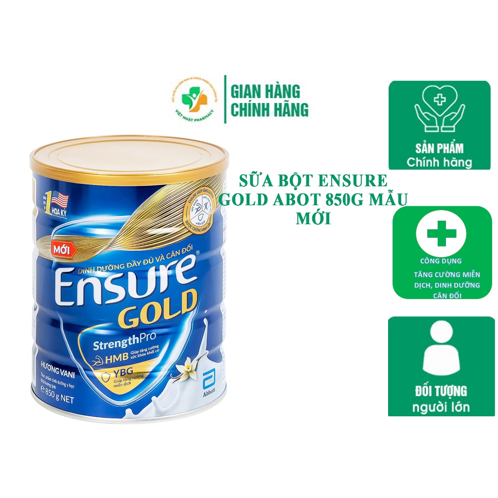 Sữa bột Abbott Ensure Gold 850g