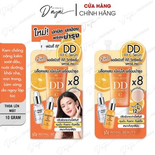 Kem chống nắng dạng gói royal beauty dd vit-c serum spf50 pa+++ 10 gram thái lan