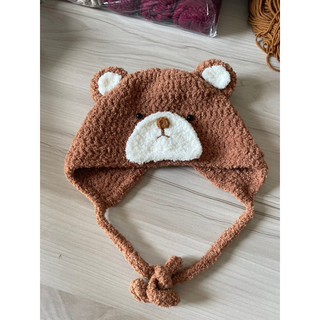 Mũ gấu len Handmade cho bé siêu dễ thương, mũ bonnet, mũ giữ ấm cho bé
