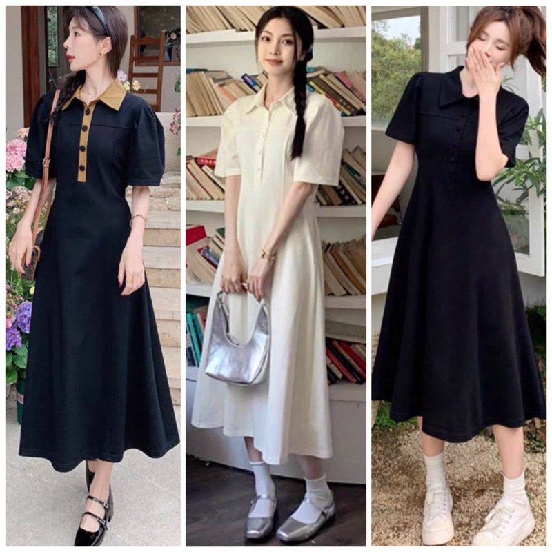 Đầm váy freesize sơ mi basic 3 màu