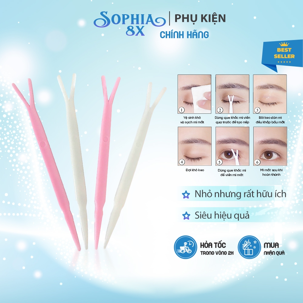 Que nhấn miếng dán kích mí dễ dàng sử dụng