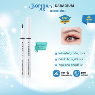 Bút dạ kẻ mắt karadium vỏ trắng siêu mảnh - dạ vỏ đen nét to