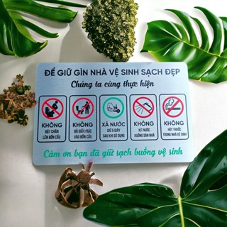 Bảng nội quy nhà vệ sinh, nội quy toilet , nội quy wc