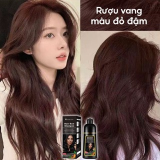  🌈1 Dầu Gội Nhuộm Tóc Tại Nhà Tạo Bọt Dễ Tẩy Rửa Chiết Xuất Thực Vật Thời Trang 500ml 