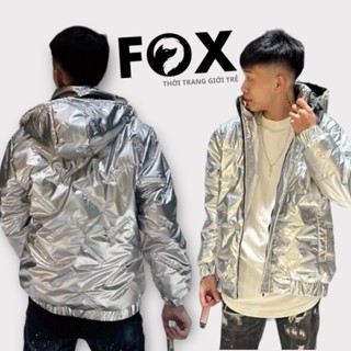 Fox Luxury I Áo phao bạc nam nữ 3 lớp chần bông cao cấp, vải phao bóng phối họa tiết dập chữ I APB1