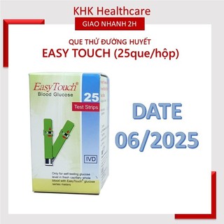 Que thử tiểu đường cho máy đo Easy Touch GCU ET322 (25 que)