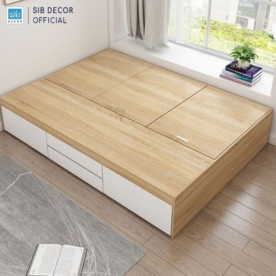 [Chỉ giao lắp tại TP.HCM] Giường Gỗ Đa Năng Kết Hợp Tủ Đựng Đồ SIB Decor GN19