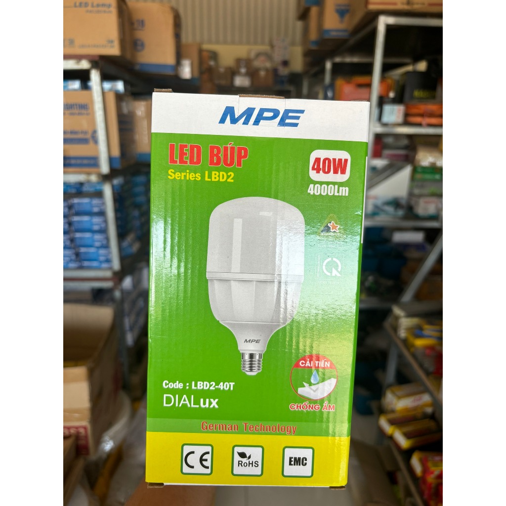 BÓNG ĐÈN TRÒN - ĐÈN LED BULB 40W MPE LBD2-40