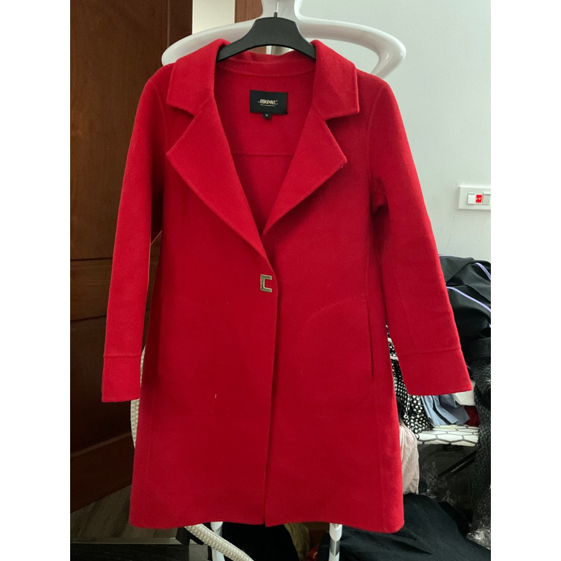 áo khoác dạ đỏ size s
