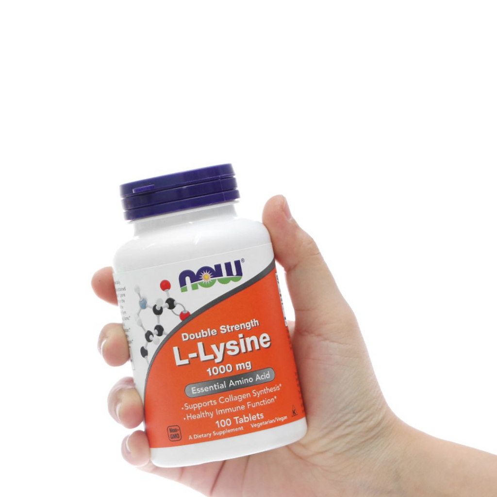 Now L-Cysteine 1000mg 100 viên hỗ trợ giảm mụn, bổ sung dinh dưỡng cho da, móng, tóc, tăng sinh collagen