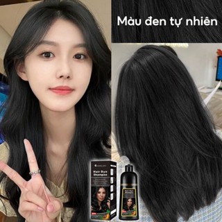  🌈1 Dầu Gội Nhuộm Tóc Tại Nhà Tạo Bọt Dễ Tẩy Rửa Chiết Xuất Thực Vật Thời Trang 500ml—Thuốc nhuộm tóc đen 