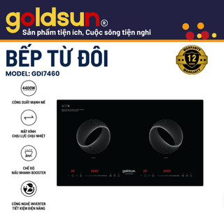BẾP ĐIỆN TỪ ĐÔI ÂM GDI7460 màn hình LED,cảm ứng thông minh có khoá an toàn 4400W đun nấu nhanh chóng