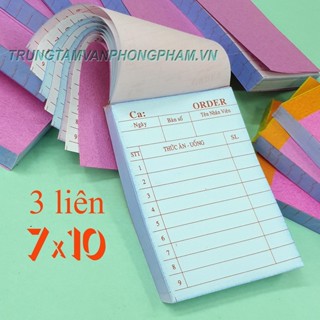 NGUYÊN LỐC 10 cuốn Order 3 liên 150 tờ 7x10cm