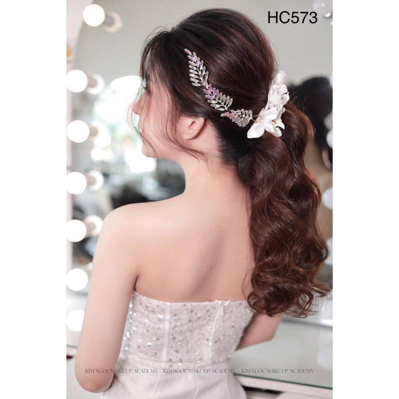 Ốp cài đá lấp lánh Cài Tóc Cô Dâu