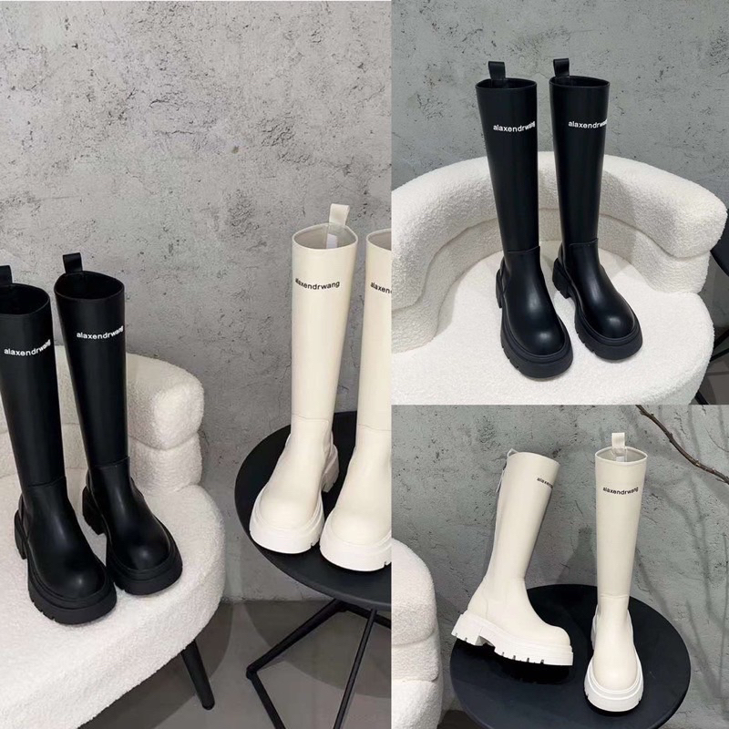 Bốt Boot nữ thời trang da mềm đế bệt