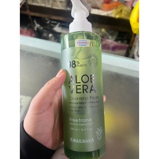 Sữa rửa mặt lô hội kwailnara aloe vera cleansing foarm 98% purity 500ml