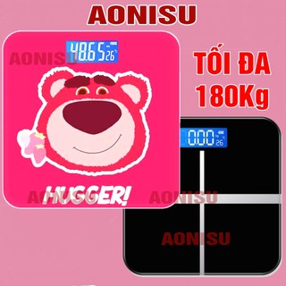 Cân Điện Tử Sức Khoẻ ELECTRONIC SCALE 180KG (TẶNG PIN) - Cân Sức Khoẻ Cho Gia Đình Màn Hình LCD GIA DỤNG AONISU