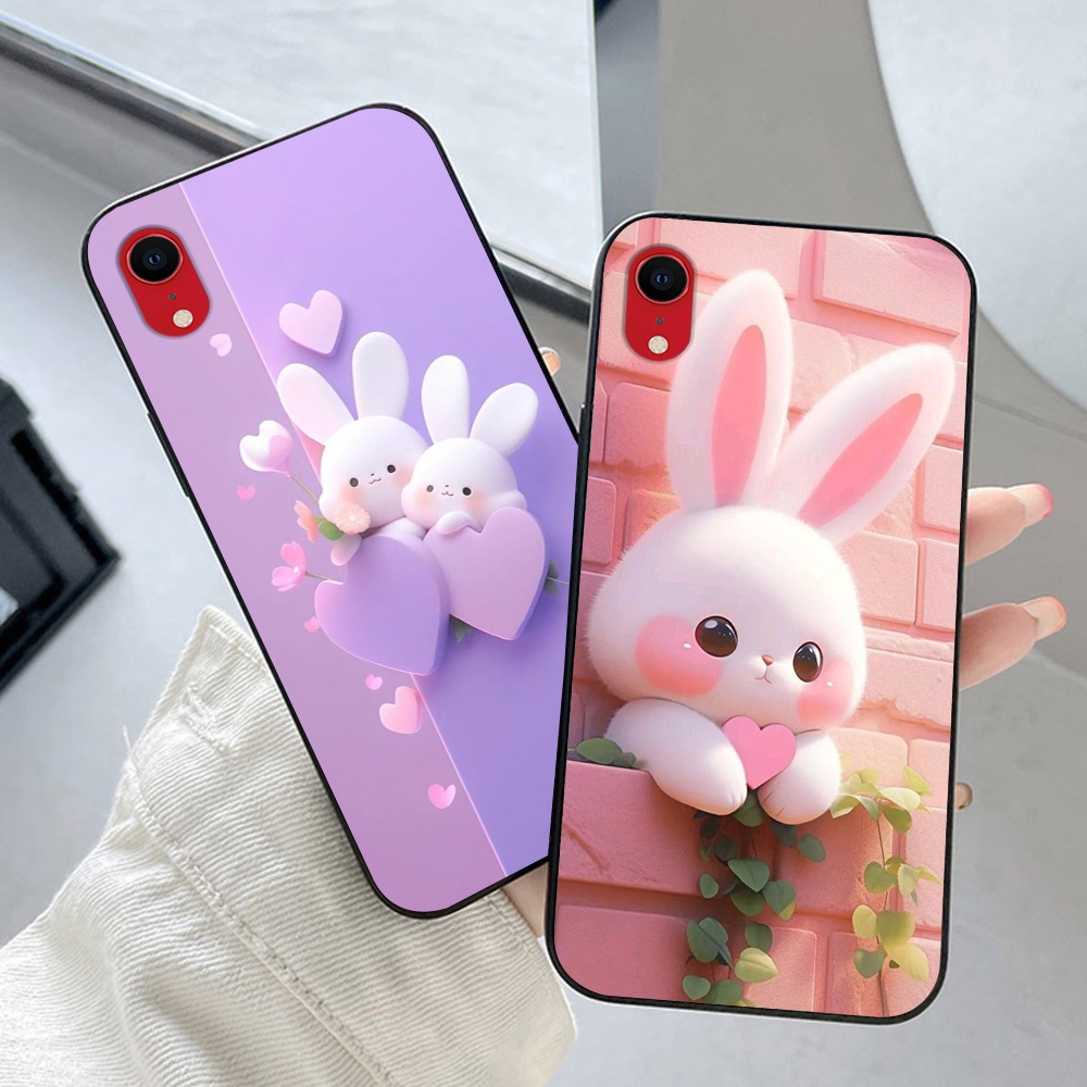 ốp lưng Iphone XR in hình thỏ mèo cute dễ thương đáng yêu