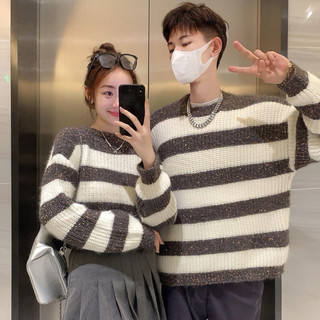 Áo len kẻ sọc Hàn Quốc ấm áp dành cho cặp đôi