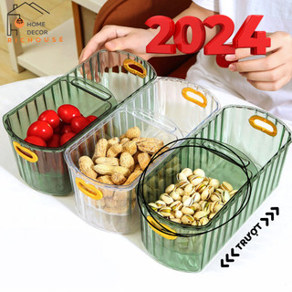 Khay Đựng Đồ Ăn Vặt 2 Tầng Trượt, Khay Đa Năng, Rổ Đựng Trái Cây Có Lỗ Thoát Nước Ngăn Kéo Trượt