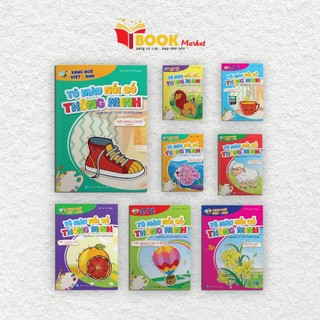 Sách - combo 8 tập tô màu nối số thông minh book market - creative dot to dot coloring book