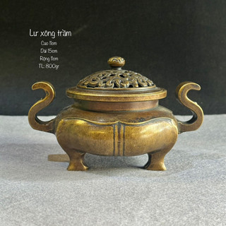 lư xông trầm có quai - dụng cụ đốt trầm