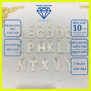  Mặt dây chuyền bạc chữ cái nhỏ cao cấp chất lượng bạc 925 PHAN HUYNH JEWELRY 
