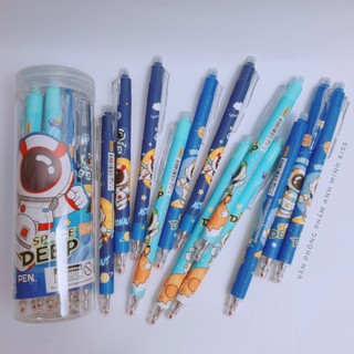 Lon 12 Cây Bút Gel Bấm Tẩy Xóa được, nhiều mẫu dễ thương cho bé trai và gái