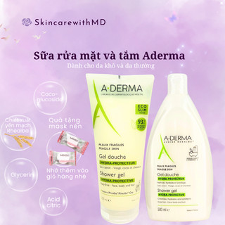 Sữa rửa mặt, sữa tắm mụn lưng Aderma 200ml, 500ml