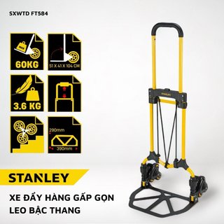 Xe đẩy hàng gấp gọn leo cầu thang Stanley FT584 tải trọng 30/60kg - Hàng chính hãng