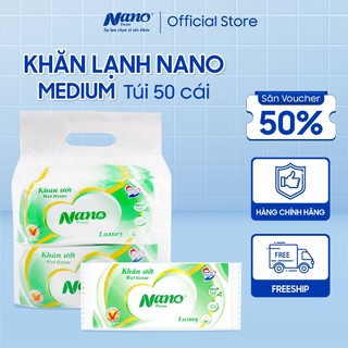 Khăn lạnh Nano Medium gói 50 khăn cỡ lớn - Nano Tissue