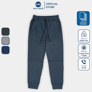 Quần Nỉ Nam Navy Wave Dáng Dài Có Túi Khoá Chất Liệu Cotton Thoáng Mát Giữ Nhiệt Tốt