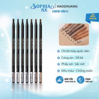 Chì xé kẻ mày phẩy sợi cao cấp Haozhuang Make Up Milano Eyebrow Pencil
