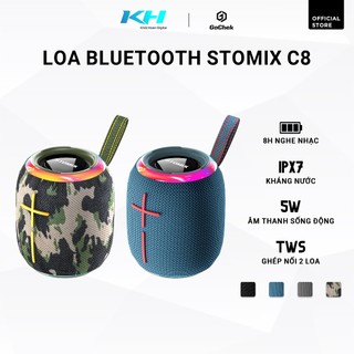 Combo 2 loa gochek stomix bluetooth c8,tws chế độ ghép nối 2 loa, hỗ trợ âm thanh vòm, pin 3000 mah, bluetooth 5.3