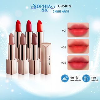 Son thỏi lì mềm môi Hàn Quốc G9Skin First Lipstick 01-08 6g NEW