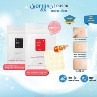 Miếng dán mụn Cosrx Ance Pimple đỏ giảm mụn sưng bọc / Clear Fit Master Patch đen che mụn cực tốt