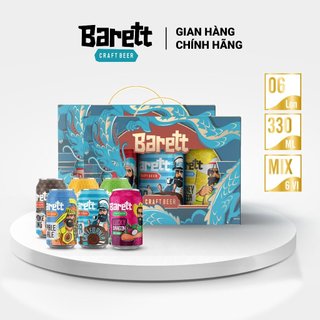 Combo 5 thùng bia thủ công Barett mix 5 vị