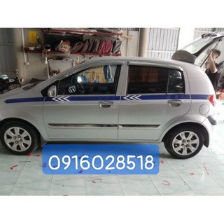 NẸP SƯỜN XE HUYNDAI GETZ inoc 304 xịn get 2008-2011