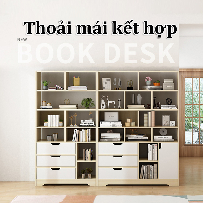 BMZAR Kệ Sách Để Sàn  Sàn Gỗ Chống Ẩm Cao Cấp bàn gỗ Kệ đa năngphong cách hiện đại Bền Đẹp Tiện Dụng | BigBuy360 - bigbuy360.vn
