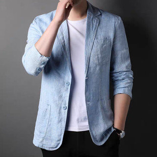 Áo Khoác Blazer Nam Hàn Quốc, Áo Vest nam Blazer chất linen bột cao cấp công sở