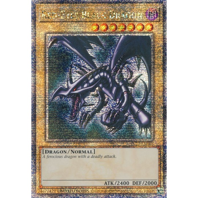 Thẻ bài Yugioh Red-Eyes Black Dragon 25th Anniversary - Starlight Rare  - Tặng nhựa bảo quản bài