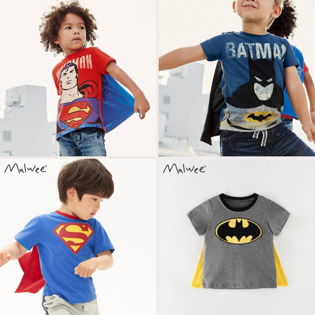 Áo Thun Ngắn Tay Siêu Nhân Tà Malwee Cho Bé Trai 2-7 Tuổi - Jumping Beans Official Store