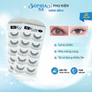 Mi chồn cao cấp 5D KUN 5 đôi sợi mi tơi xịn cực xinh