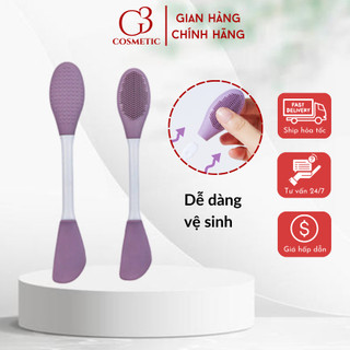 Cọ đắp mặt nạ silicon GECOMO 2 đầu cọ quét mặt nạ massage chăm sóc da mặt