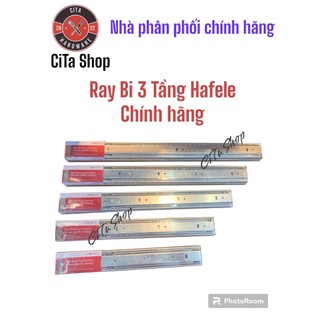 Ray bi 3 tầng, ray tủ hafele chính hãng đủ size